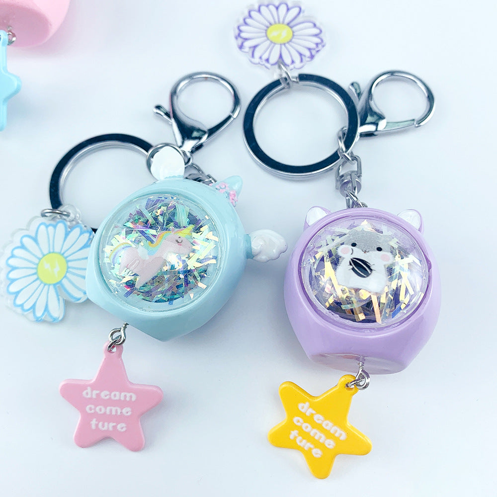 Wholesale Glowing Flashing Light Bear Acrylic Keychain